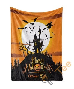 Happy Halloween Sherpa Fleece Blanket Gifts for Family