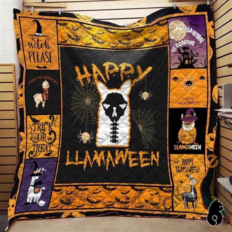 Happy Llamaween Quilt Blanket Bedding Set