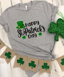 Happy St. Patrick Day Shirt, Shamrock Lucky Four Leaf Clover, Shamrock Irish Shirt