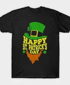 Happy St Patricks Day Shamrock Beard Irish Shirt