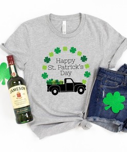 Happy St Patricks Day Shirt, Patricks Vintage Truck Shirt, Saint Patricks Day Family Matching Shirt