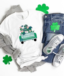 Happy St Patricks Day Shirt, Shamrock Shirt, Saint Patricks Day Shirt, Patricks Vintage Truck Shirt, Saint Patricks Day Family Matching Shirt
