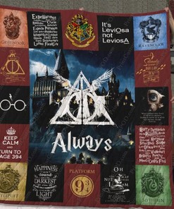 Harry Potter Always Logo Vintage Quilt Blanket Bedding Set