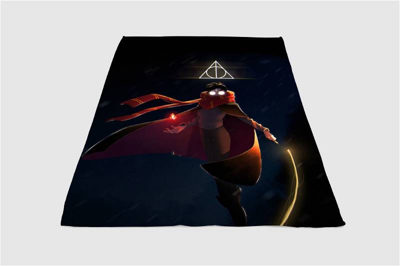 Harry Potter Cartoon Sherpa Fleece Blanket Gifts for Family, for Couple