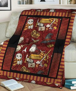 Harry Potter Gryffindor Fleece Blanket Gift For Fan, Quilt Blanket Bedding Set Gift83