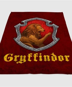 Harry Potter Gryffindor Sherpa Fleece Blanket Gifts for Family, for Couple