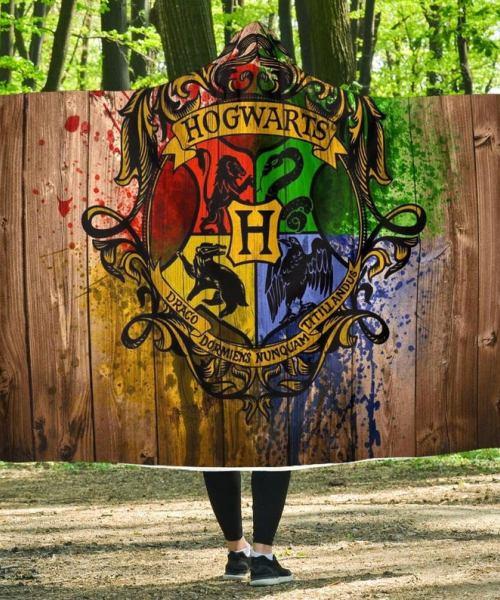 Harry Potter Hogwarts Hooded Blanket for Home Décor
