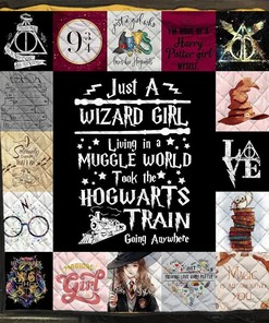 Harry Potter Hogwarts Houses Blanket Magic Is All Around You Gift For Lovers Quilt