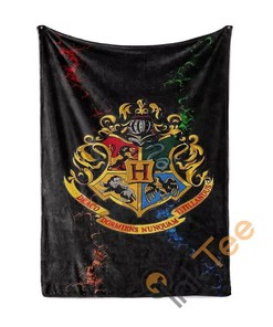 Harry Potter Hogwarts Sherpa Fleece Blanket Gifts for Family, for Couple