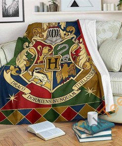 Harry Potter Hogwarts Style 2 Sherpa Fleece Blanket Gifts for Family, for Couple