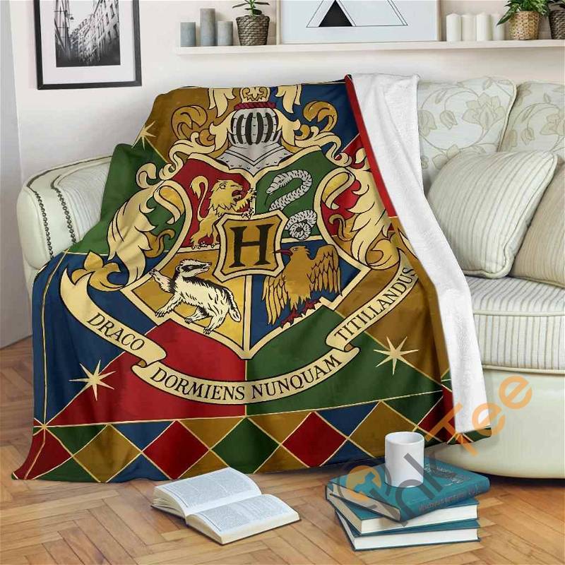 Harry Potter Hogwarts Style 2 Sherpa Fleece Blanket Gifts for Family, for Couple