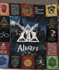 Harry Potter Quotes Quilt Blanket Bedding Set for Home Décor