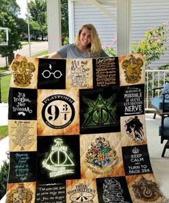 Harry Potter Retro Quote Designs Quilt Blanket Bedding Set