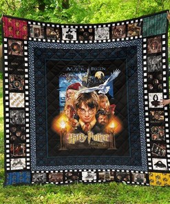 Harry Potter Scene Inspired Personalized Quilt Blanket Bedding Set for Gift or Decor
