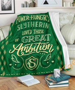 Harry Potter Slytherin Sherpa Fleece Blanket Gifts for Family, for Couple