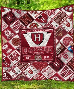 Harvard Crimson Ncaa Quilt Blanket Bedding Set