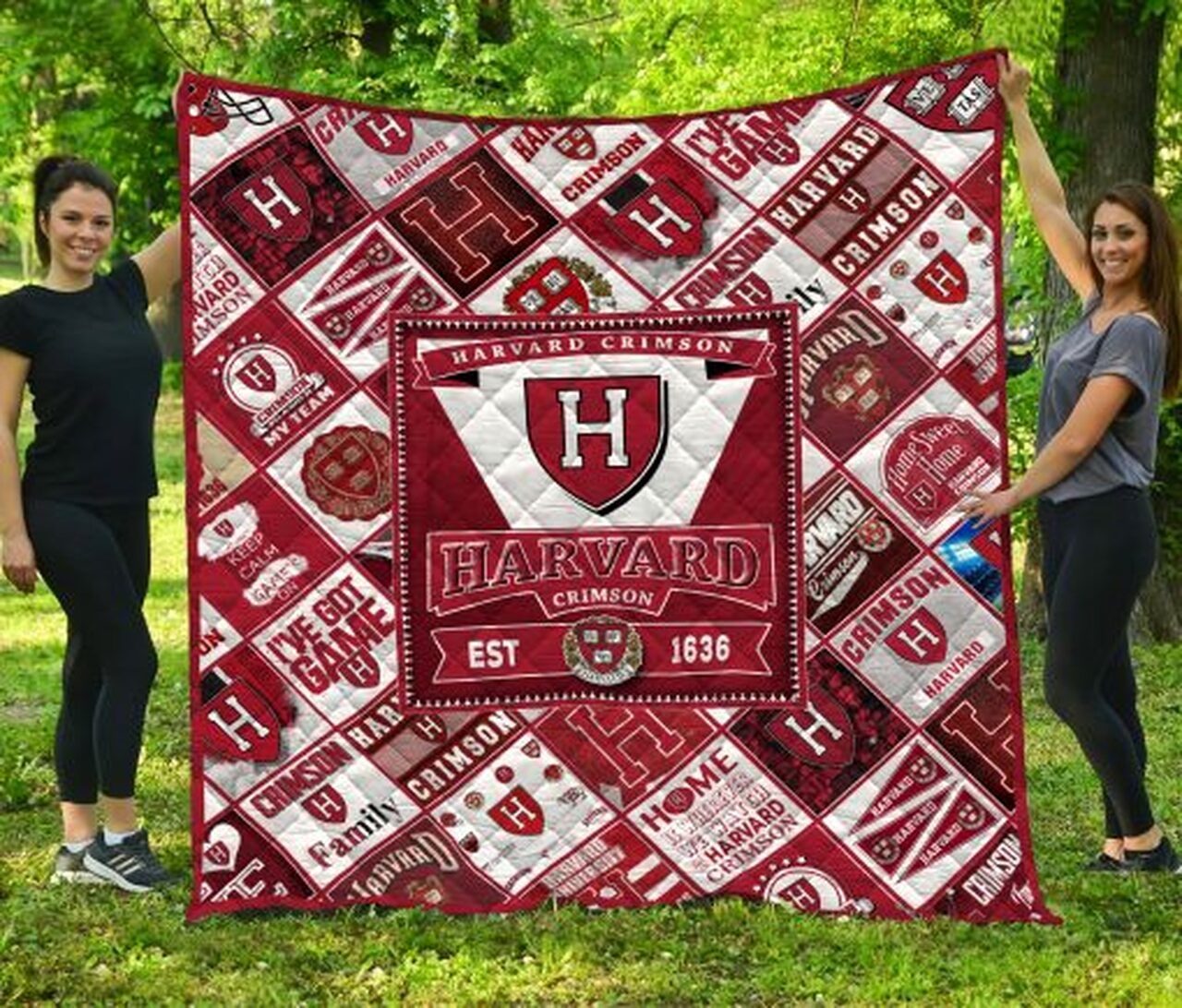 Harvard Crimson Ncaa Quilt Blanket Bedding Set