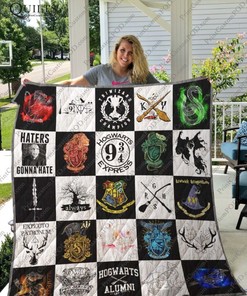 Haters Gonna Hate Harry Potter Hogwarts School Quilt Blanket Bedding Set