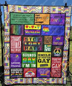 Have A Gay Day Quilt Blanket Bedding Set