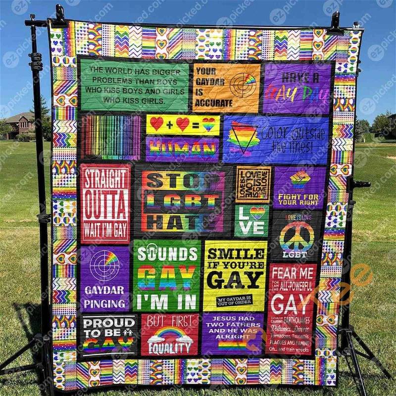 Have A Gay Day Quilt Blanket Bedding Set
