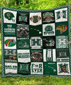 Hawaii Warriors Ncaa Quilt Blanket Bedding Set