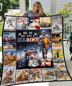 He Is Not Just Marine He Is Son Marine Army Quilt Blanket Bedding Set