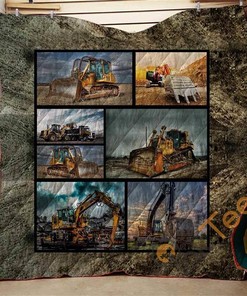 Heavy Equipment Operator Quilt Blanket Bedding Set