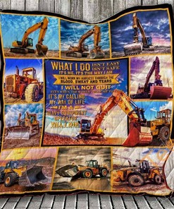 Heavy Equipment Operator What I Do Quilt Blanket Bedding Set