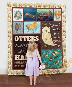 Hello From The Otter Side Quilt Blanket Bedding Set