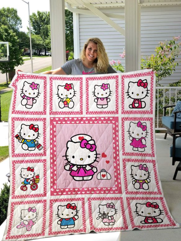 Hello Kitty Cute For Fans Quilt Blanket Bedding Set