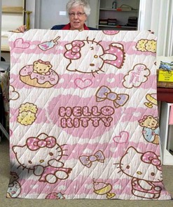 Hello Kitty Quilt Blanket Bedding Set for Home Décor