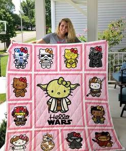 Hello Kitty Star Wars For Fans Quilt Blanket Bedding Set
