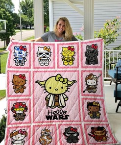 Hello Kitty Star Wars Quilt Blanket Bedding Set For Fans