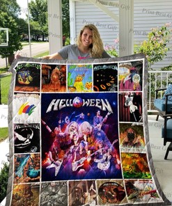 Helloween Albums Co Poster Rock Quilt Blanket Bedding Set