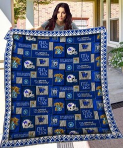 Helmet Logo Ncaa Kentucky Wildcats Collection Quilt Blanket Bedding Set