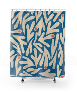 Henri Matisse Abstract Art Shower Curtain, Unique Bathroom Decor Design, Housewarming Gift, Art Design, Flower Design