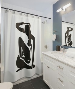 Henri Matisse Nude Lady Shower Curtain, Boho Mid-Century Abstract, Nude Shower Curtain, Vintage Shower Curtain, Boho Shower Curtain