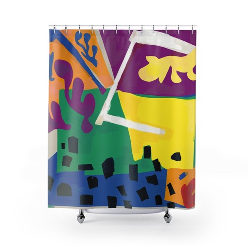 Henri Matisse Shower Curtain, Abstract Art Print Shower Curtain, Modern Bath Design, Housewarming Gift