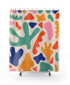 Henri Matisse Shower Curtains, Abstract Art Print Shower Curtain Housewarming Gift Home Decor