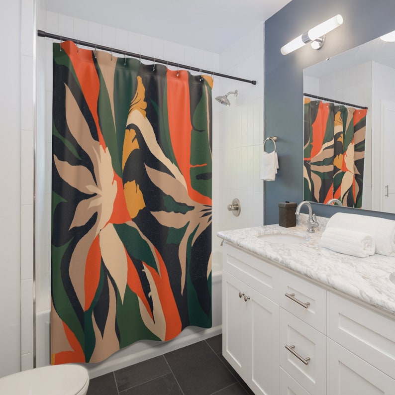 Henri Matisse Shower Curtains, Abstract Art Print Shower Curtain, Modern Bath Design, Contemporary Bathroom, Housewarming Gift - Image 2