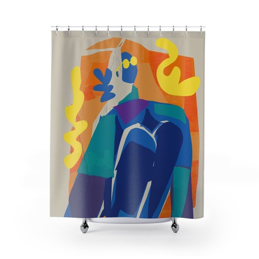 Henri Matisse Shower Curtains, Abstract Art Print Shower Curtain, Modern Bath Design Housewarming Gift