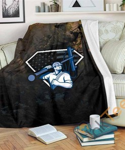 Hero Lineman Sherpa Fleece Blanket Gifts for Family, for Couple