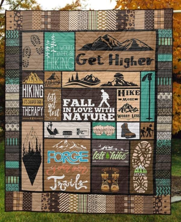 Hiking Fall In With Nature Quilt Blanket Bedding Set