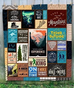 Hiking I Hike To Burn Off The Crazy Quilt Blanket Bedding Set