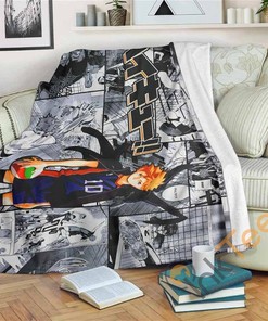 Hinata Haikyuu Manga Sherpa Fleece Blanket Gifts for Family, for Couple