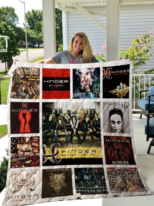 Hinder Rock Band Albums For Fans Collection Quilt Blanket Bedding Set