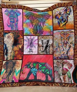 Hippie Elephant Be Classy Elephant Quilt Blanket Bedding Set