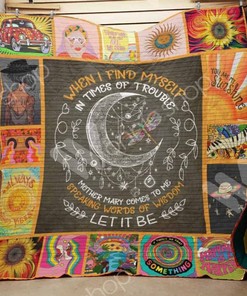Hippie Fins Myself In Times Of Troubles Hippie Quilt Blanket Bedding Set