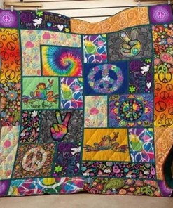 Hippie Frog Peace Quilt