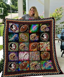 Hippie Ncaa Florida State Seminoles Great Quilt Blanket Bedding Set